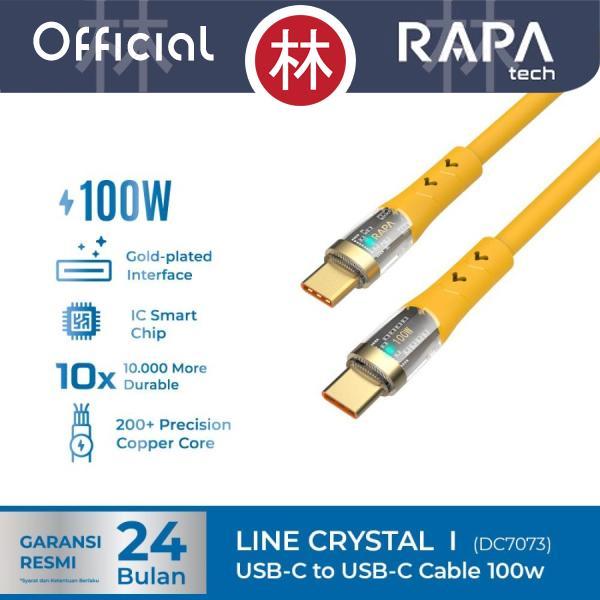 Rapatech Dc7073 - Line Crystal I - Usb-C To Usb-C Cable 100W