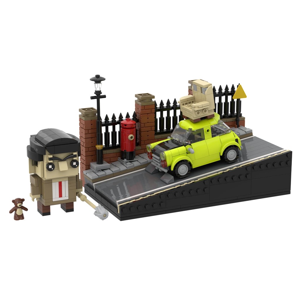 MOC Mr. Beaned Bricks Movie Mr. Beaned Funny Agent Action Figures Building Blocks Model Assembly
