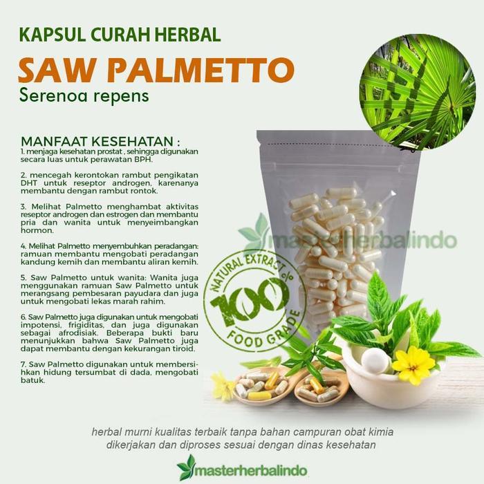 KAPSUL EXTRACT SAW PALMETTO PROSTAT RAMBUT RONTOK MEMPERBESAR PAYUDARA