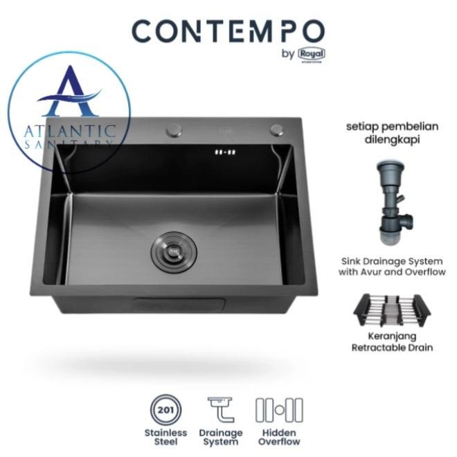 Royal Kitchen Sink Contempo/ Bak cuci piring minimalis/kitchen sink 6045 merk Royal