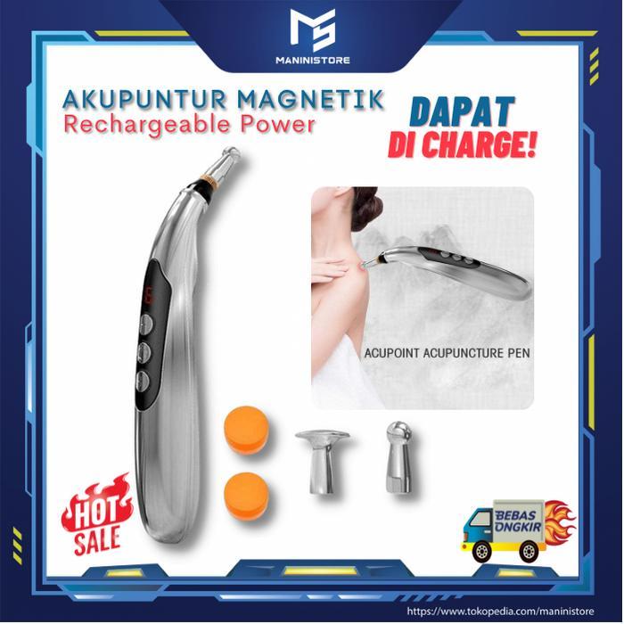 Ready Alat Pijat Terapi Listrik Pen Akupuntur Pena Magnetik bisa di cas