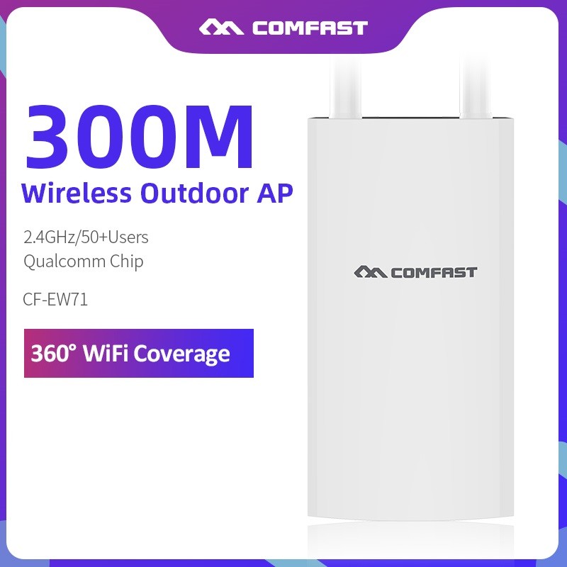 DISKON Comfast CF-EW71 2.4GHz Outdoor AP 300Mbps High Power Omnidirectional Coverage Access Point Ga