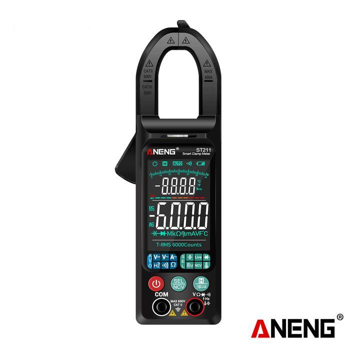 Aneng St211 Current Ac Clamp Meter Ammeter 6000 Counts Big Color Screen Test Ac Dc Voltage