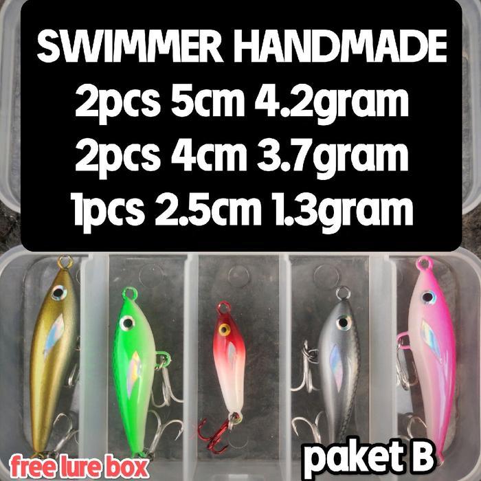 SIAPKIRIM paket FLUTTER / SWIMBAIT lure handmade READY STOCK