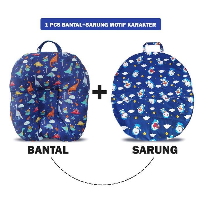 Bantal Sofa Bayi Jumbo + Sarung Bantal Motif Karakter Lucu Bantal Empuk Tempat Tidur Duduk Bayi