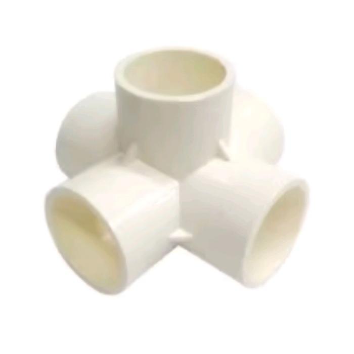 5 way Sambungan Pipa PVC 1" utk Pembuatan Rak Hidroponik dan Tanaman