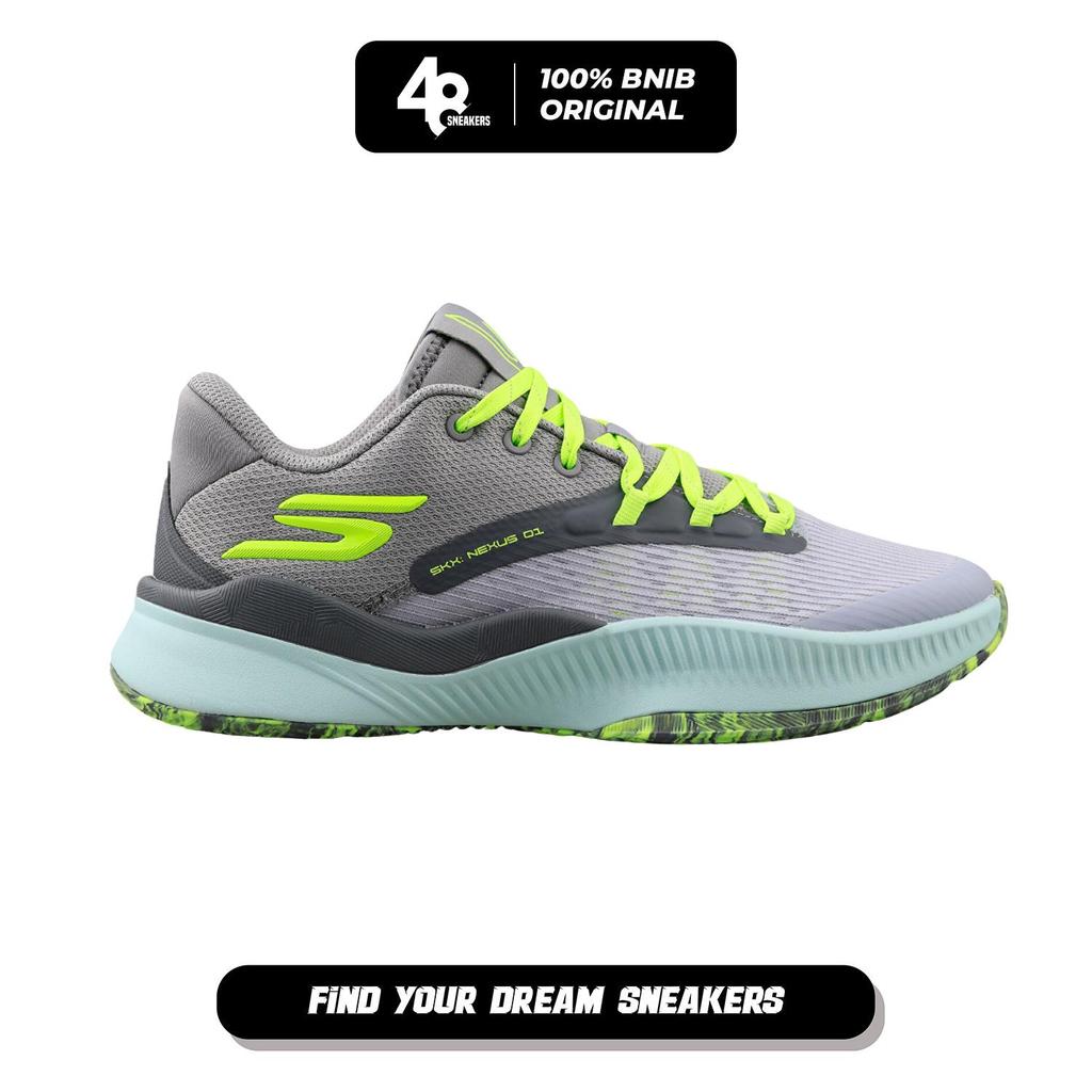 Sepatu Basket Pria Skechers Nexus Charcoal Green (253015CCGR) Original*