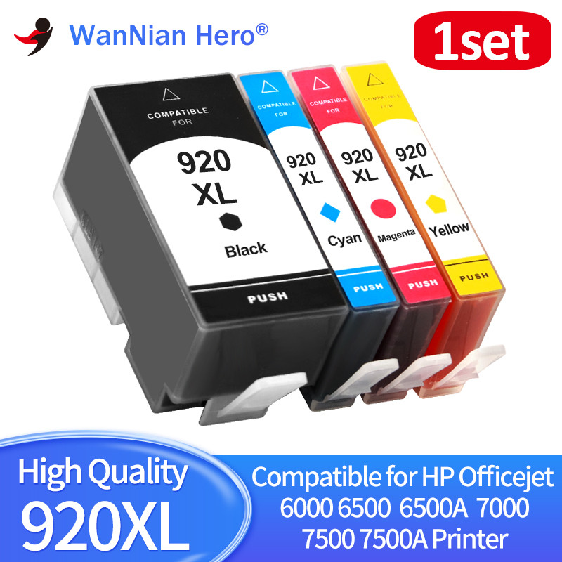 4Pcs 920 Compatible Ink Cartridge For Hp 920Xl For Hp920 Officejet 6000 6500 6500A 7000 7500 7500A