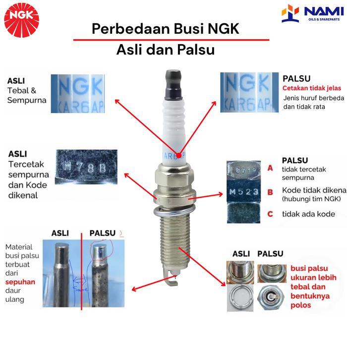 GROSIR *NGK BKR6E-11 / BKR 6 E -11* Busi motor - Original
