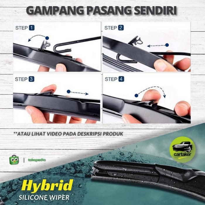 Wiper Frameless Toyota Innova Lama Old Karet Kaca Mobil Silicon Hybrid