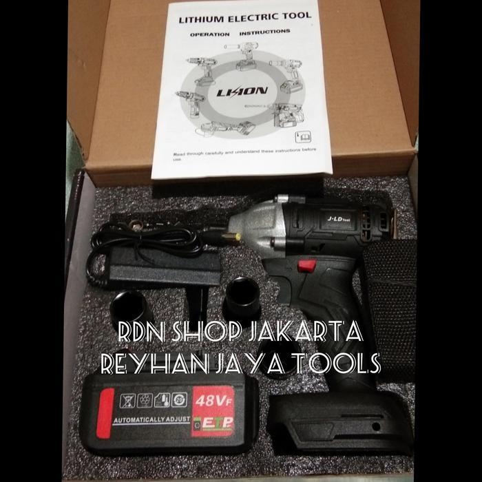 Jld Tools 48V Buka Baut Cordless Impact Wrench 1 Batrei
