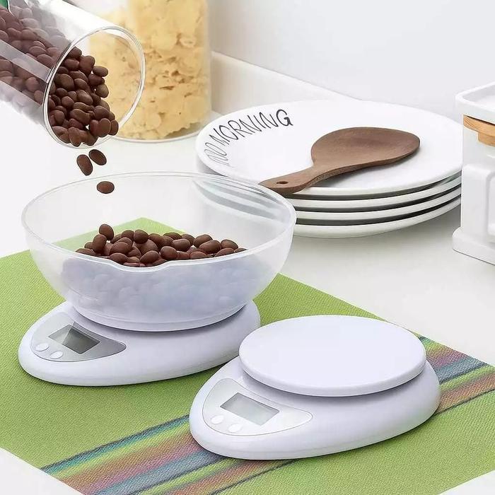 Timbangan Dapur Digital Mangkok 5kg Timbangan Mangkok 5kg Timbangan Kue Digital Elektrik Timbangan