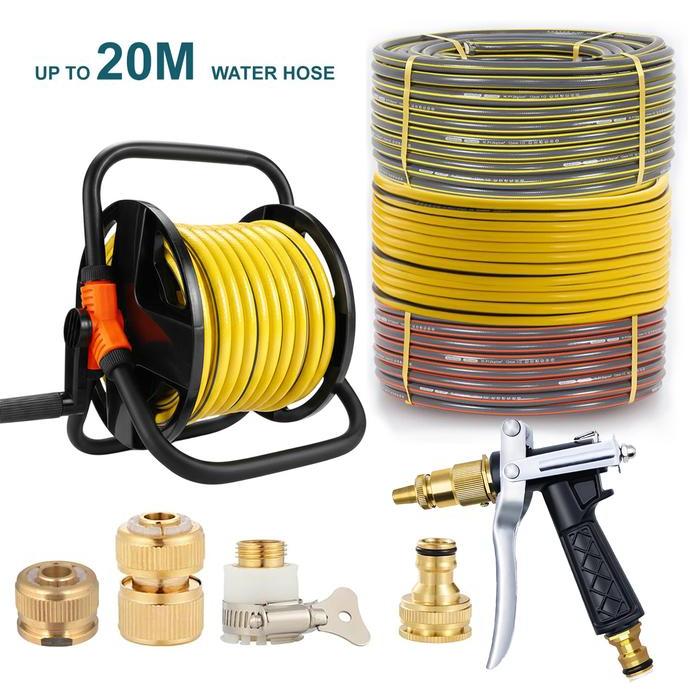 Selang Air PVC Anti Lumut Gulungan selang Pipa Portabel Gulungan Roll Semprotan Steam Cuci Mobil