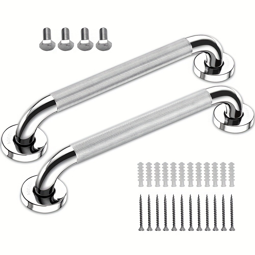 Shower Grab Bar, 2 Pack Bathroom Grab Bar, 304 Stainless Steel Anti-Slip Handicap Grab Bar Support