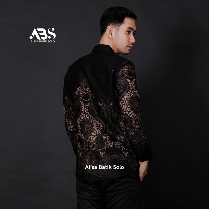 ALISA BATIK SOLO Cakradara Kemeja Batik Katun Prima Solo Pria Lengan Panjang Formal Modern Premium