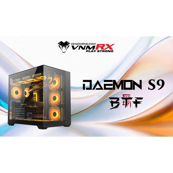 Casing VenomRX Daemon Continental S9 BTF Tempered Glass ATX - Pengganti Daemon S7