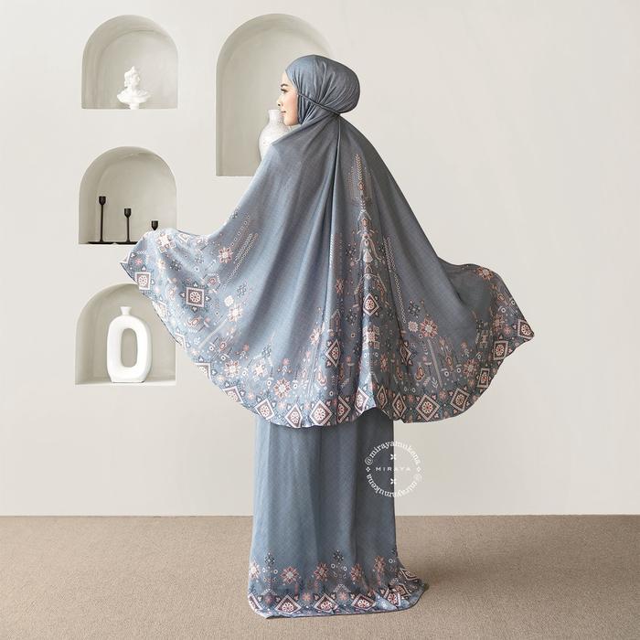 Mukena Travel Printing Miraya Folk Denim