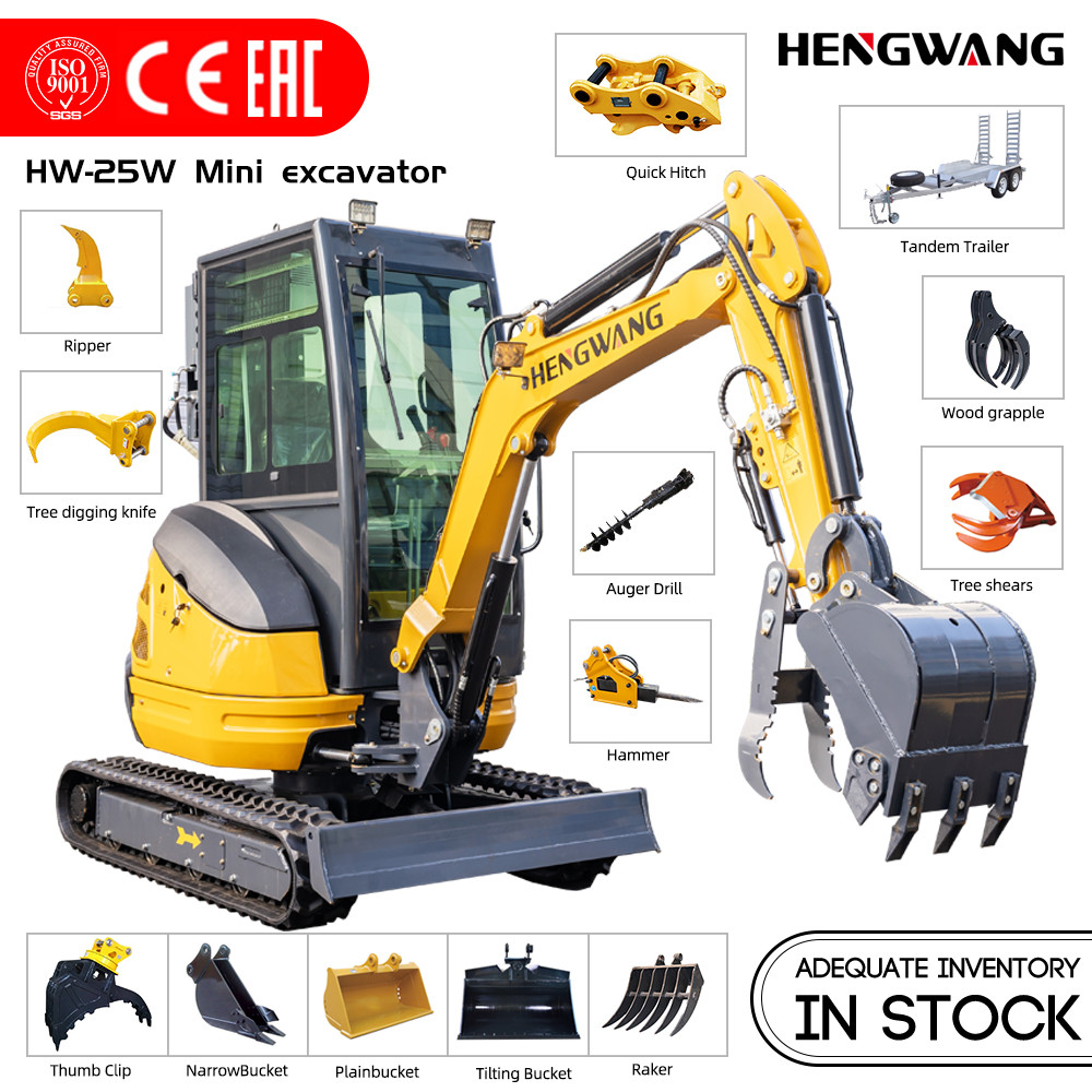 Mini Excavator 2.5Tons Small Crawler Excavator Kubota Engine Mini Digger China Bagger Hydraulic