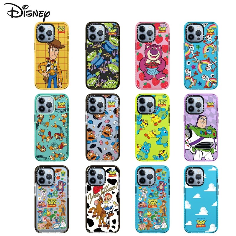 Toy Story Woody Buzz Lightyear Phone Case For 14 13 12 11 Pro Couple Anti-Drop Soft Cover 14 Phone