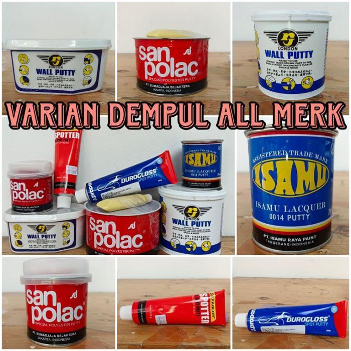 "New" dempul wallputty dempul motor dempul mobil dempul instan durogloss dempul sanpolac 250gr isamu