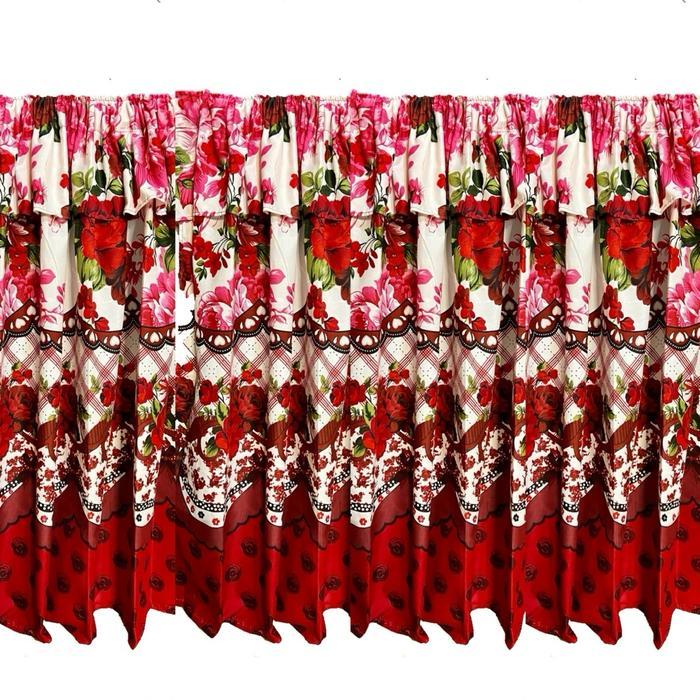 Tirai kolong dapur kolong motif campur gorden kolong bonus tali kur