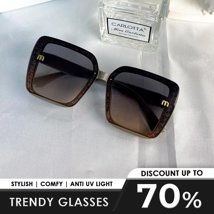 Cool Vision Kacamata - Kacamata Sunglasses Wanita Frameless Anti UV Light Bahan Premium Desain Korea