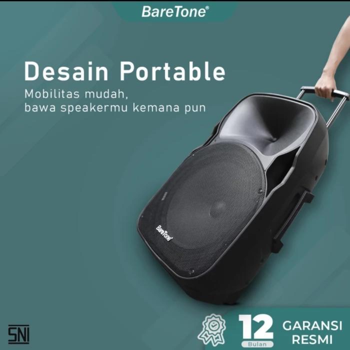 Baretone max15AL Speaker portable 15 inch USB MP3 bluetooth - CDEL