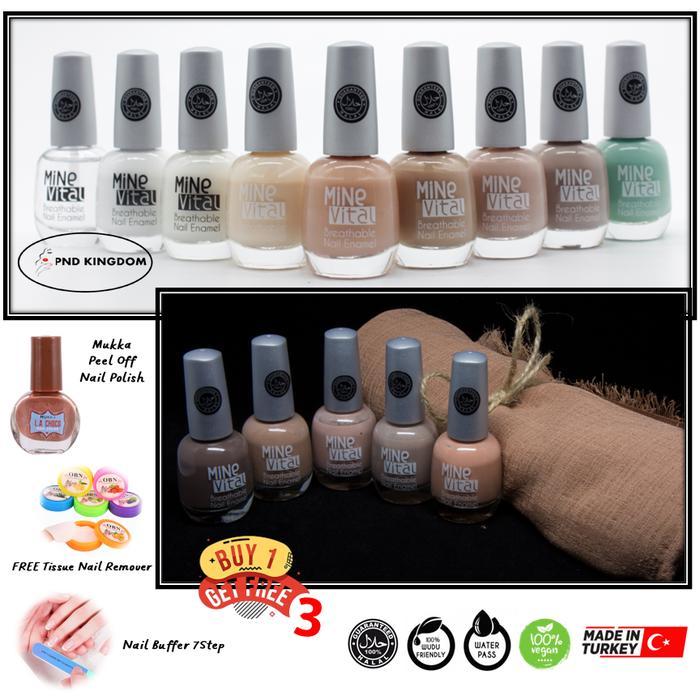[Wudhu Friendly] Nude Minevital Breathable Nail Enamel / Kutek Halal Nail Polish