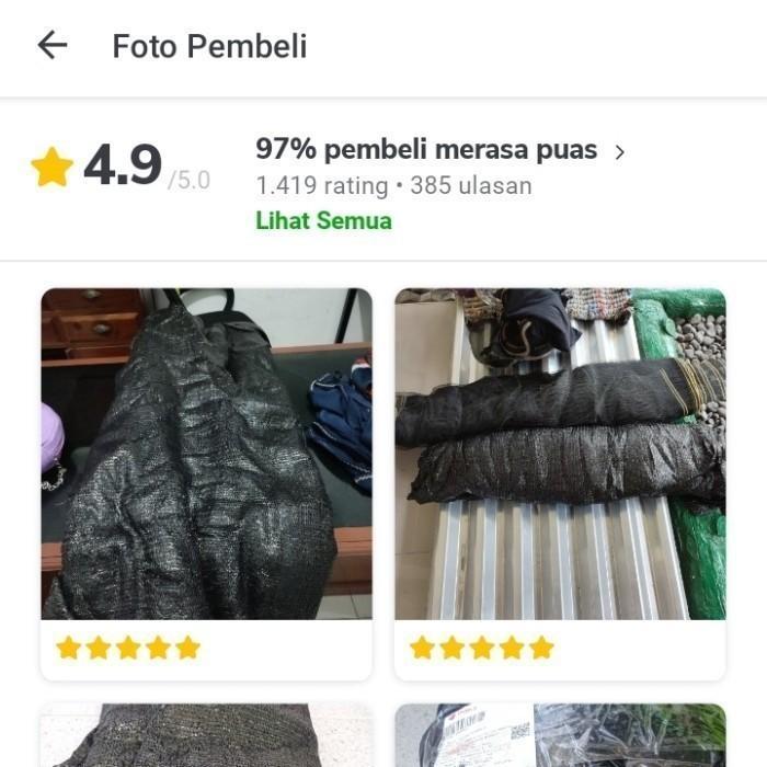 "New" PARANET 75% JARING TANAMAN LEBAR 3M PONDOK GEDE