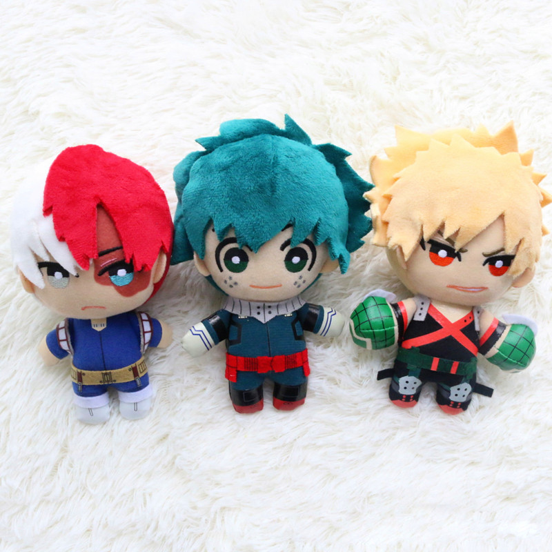 15Cm My Hero Academia Anime Izuku Midoriya Katsuki Bakugou Shouto Todoroki Pendant Toy Soft Doll