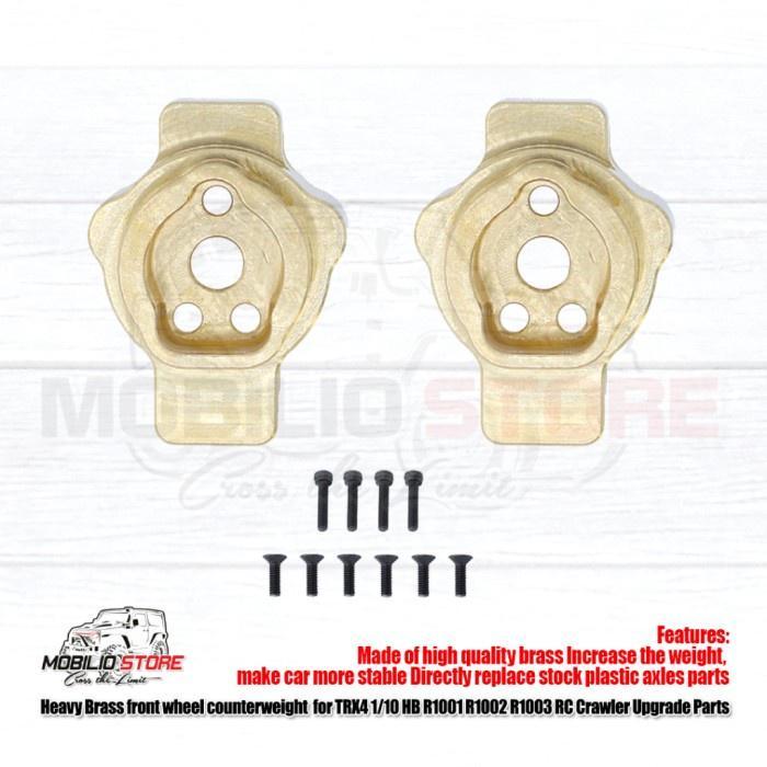 Heavy Brass Front Wheel Counterweight for 1/10 Huangbo HBR RC Crawler