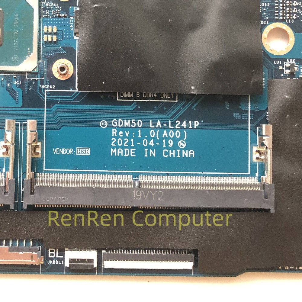 GDM50 LA-L241P For Dell Inspiron 15 3511 Vostro 15 3510 Laptop Motherboard DDR4 With i3/i5/i7-11th