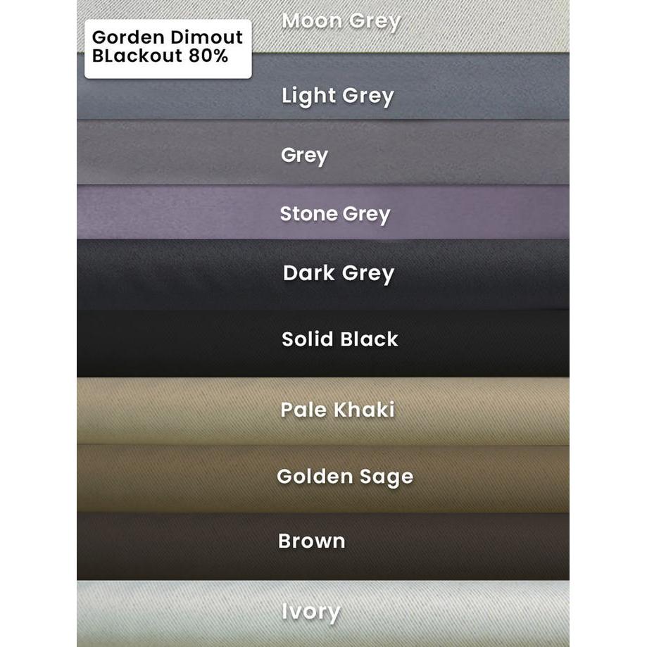 Gorden el Blackout Premium TEBAL Hordeng Minimalis Korden Gordeng Jendela Pendek - Dimout