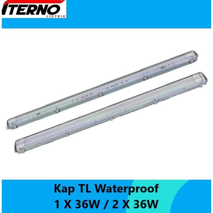 KAP LAMPU WATERPROOF 1X36 1X36W TL LED 1X16W IP65