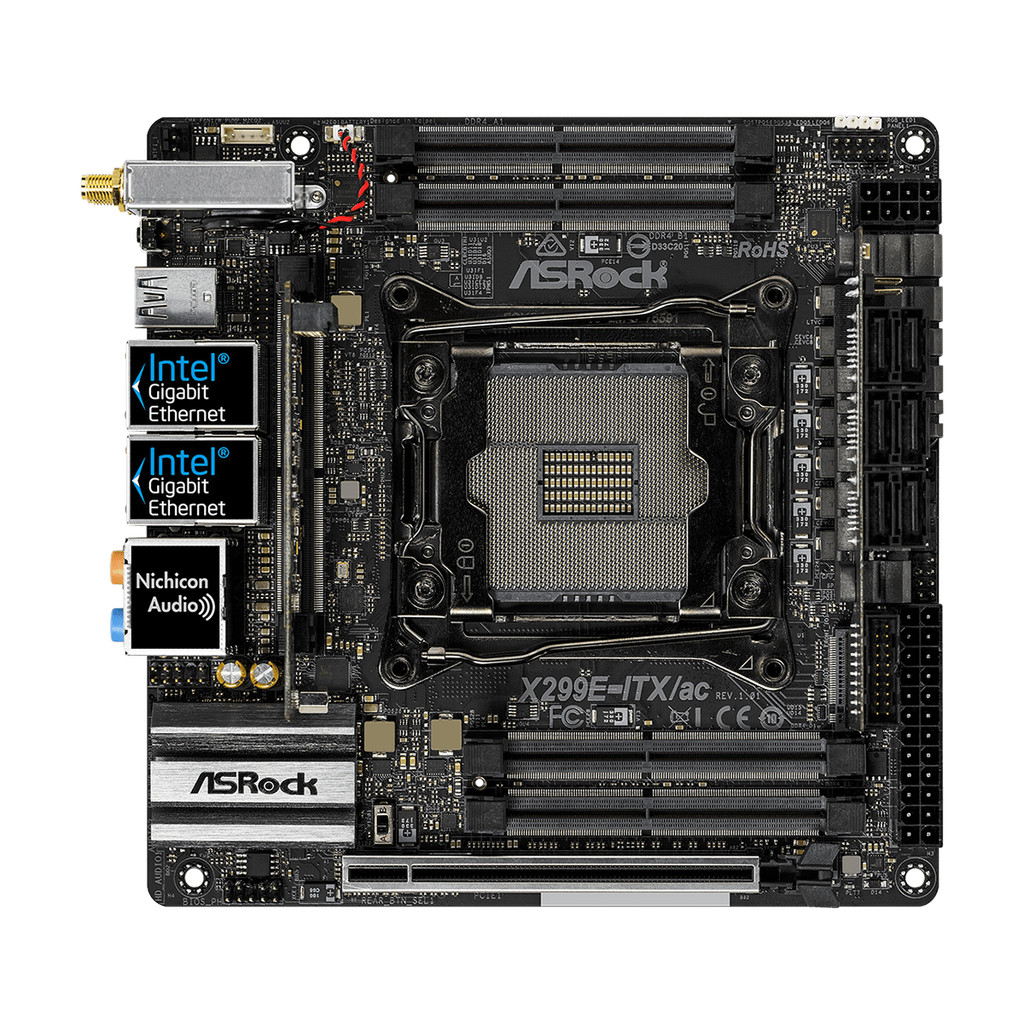 ASRock X299E-ITX/ac Mini ITX Motherboard DDR4 Intel X299 LGA 2066 support i9-9940X 9800X 7800X
