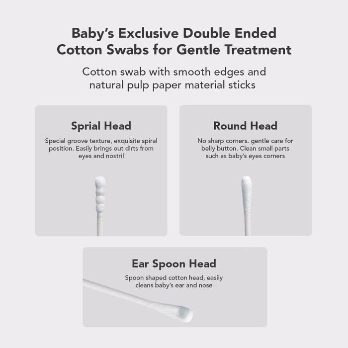 SKM12 SAKUMINI COTTON BUD 2IN1 PEMBERSIH TELINGA 2 SISI KOREK KUPING SPIRAL/ BULAT AND EAR SPOON