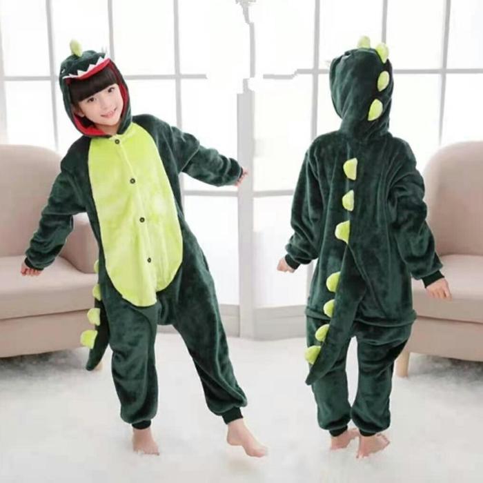 Kostum Onesie Dinosaurus Cosplay Anak Baju Tidur Piyama Karakter