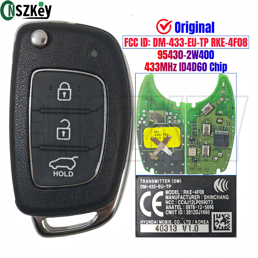 CNSZKEY P/N: 95430-2W401 FCC ID: DM-433-EU-TP RKE-4F08 For Hyundai Santa Fe 2013 Car Remote Control