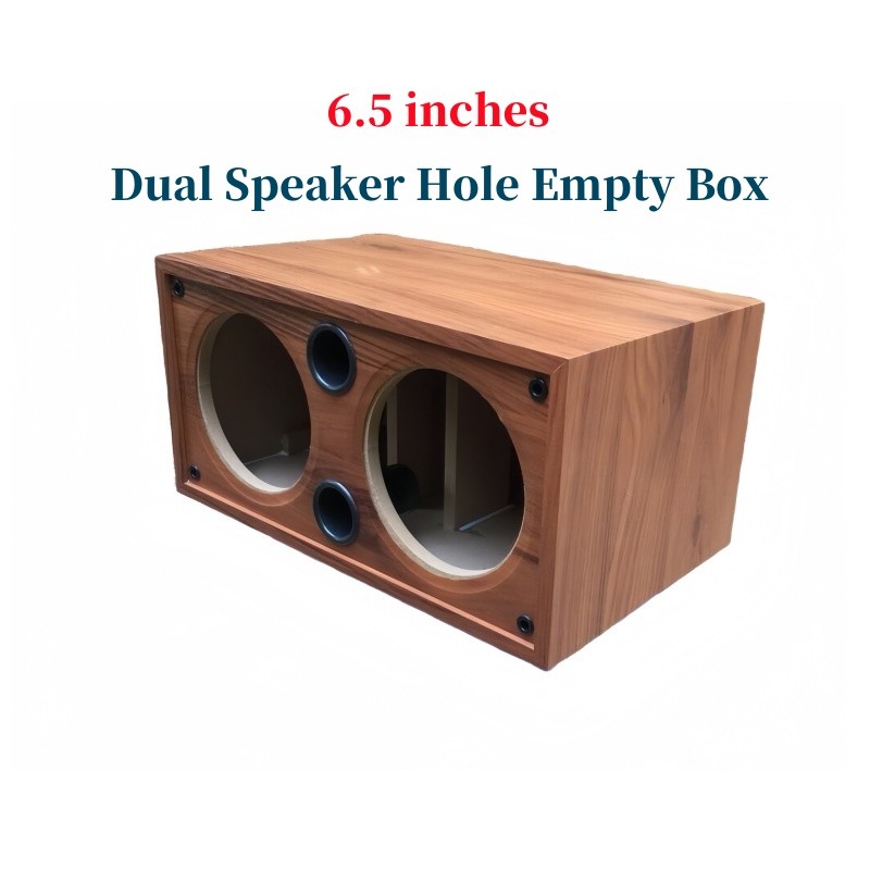Double Hole 6.5-inch Speaker Empty Box,1Piece Passive Subwoofer Box,Mid Mounted Woofer Housing,DIY