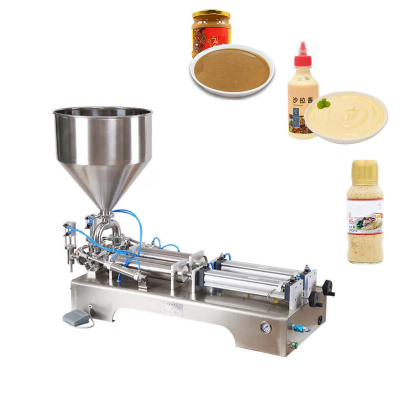 Semi-automatic Double-head Quantitative Filling Machine Ointment Filling Ointment Soft Ice Cream