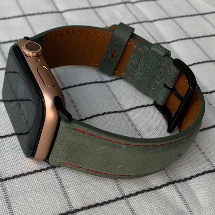 Premium Leather Strap Kulit Iwatch Apple Watch 38Mm 40Mm 41Mm 42Mm 44Mm 45Mm Original