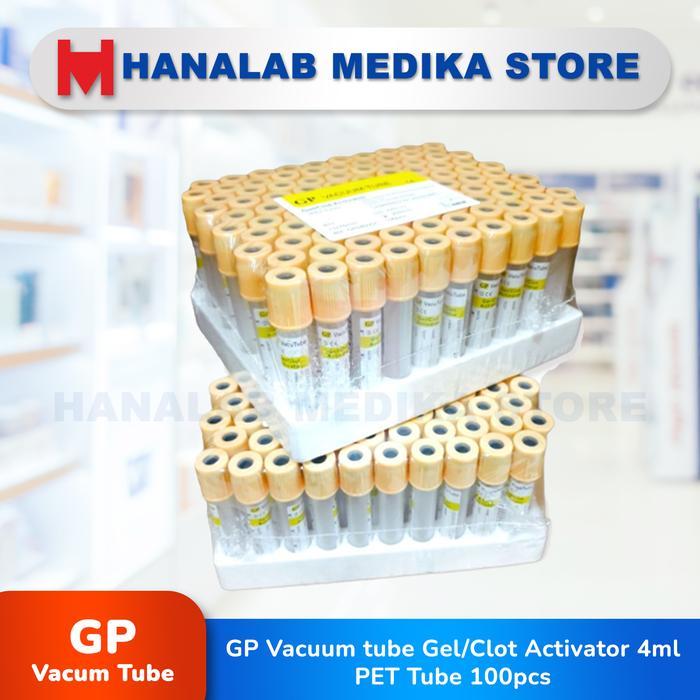 Gp Vacuum Tube Gel/Clot Activator 4Ml Pet Tube 100Pcs