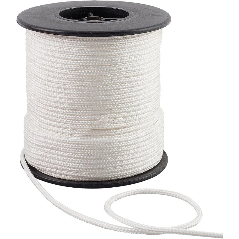 1Roll 3mm 54yard White Parachute Cord Nylon Rope Cord Blinds String Braided Lift Shade Cord for