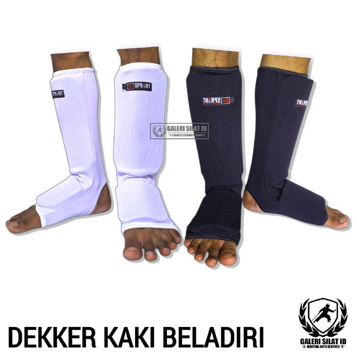 ShinPad / Shin Guard - Dekker Kaki Beladiri Pencak Silat Panjang Hitam / Putih - Deker Silat Panjang