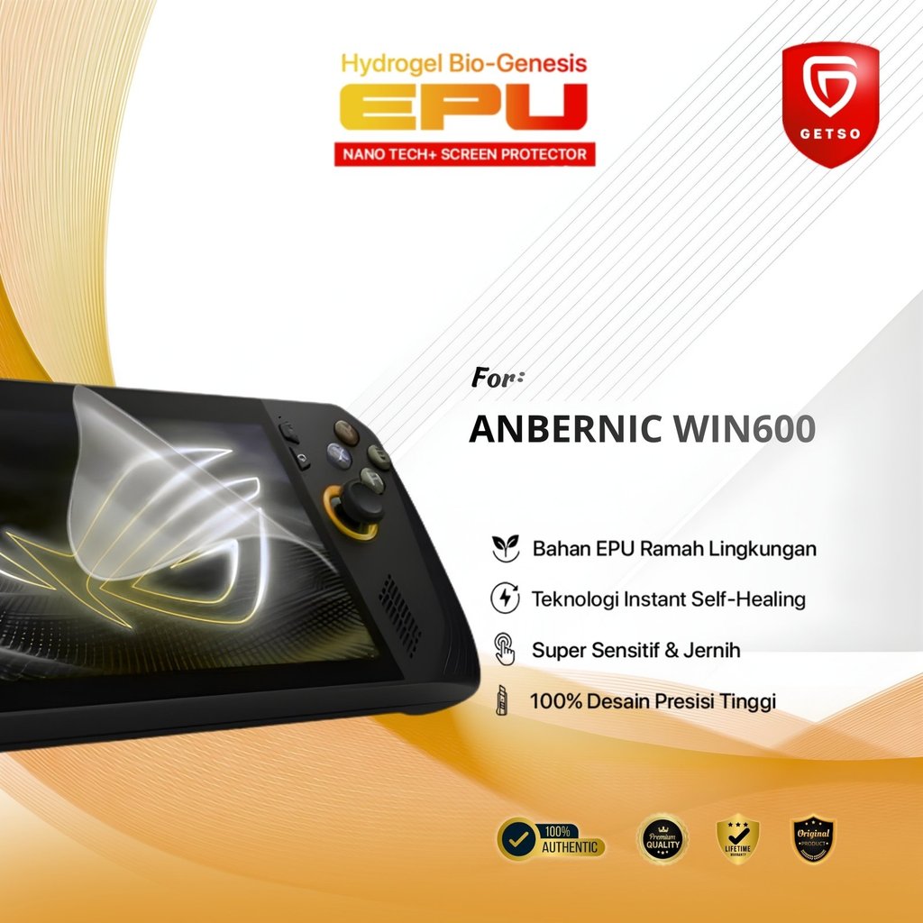 Getso BIO-HYDRO EPU Hydrogel Screen Guard for ANBERNIC WIN600   Superior Anti Scratch Bening Maksima