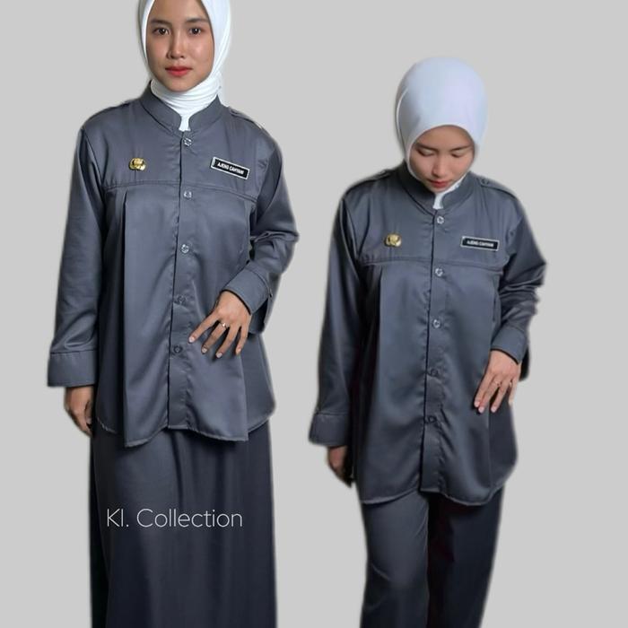 SIAPKIRIM Seragam Dinas Abu tua Hamil PDH Pns Wanita terbaru READY STOCK
