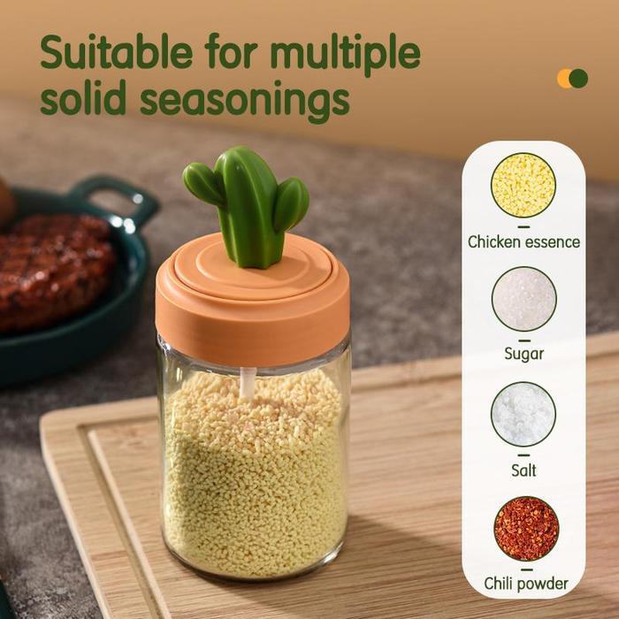 Vusign Tempat Bumbu Dapur Kaca / Seasoning Bottle 240ml Lucu VS946