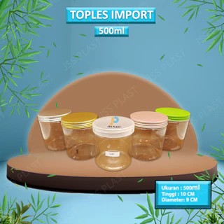 Toples Tabung Plastik 500ml/600ml 10cm Tinggi