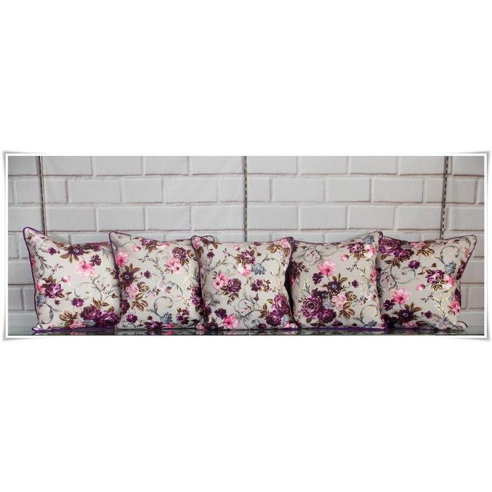 SARUNG BANTAL SOFA MEWAH UNIK SBK SET SHABBY CHIC CANTIK CANINA UNGU
