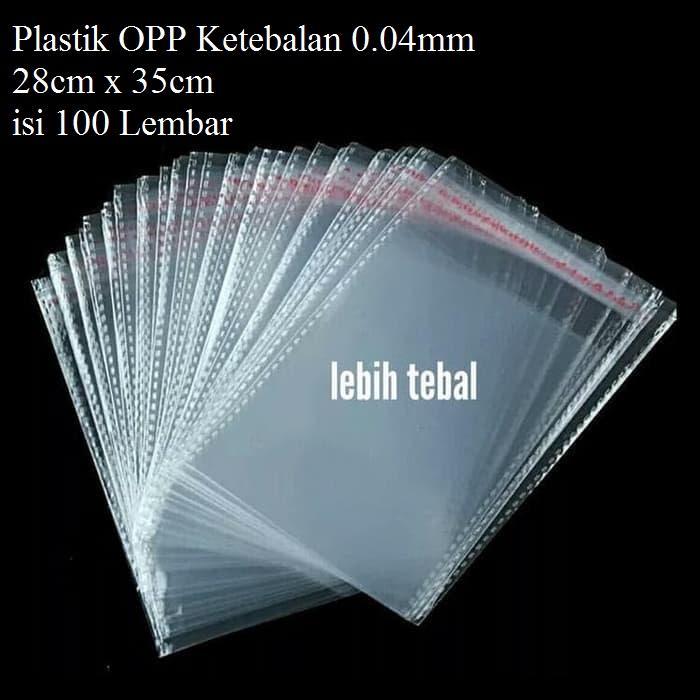 Stok Baru Plastik OPP Kemasan Baju Bening 28cm x 35cm